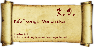 Kákonyi Veronika névjegykártya