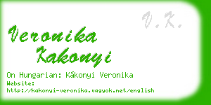 veronika kakonyi business card