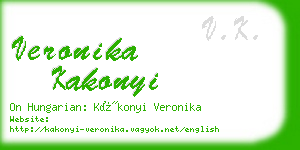 veronika kakonyi business card